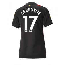 Manchester City Kevin De Bruyne #17 Bortedrakt Kvinner 2022-23 Kortermet